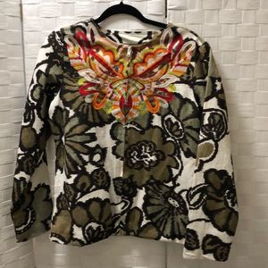 NWOT Lifestyle multi color print suit jacket